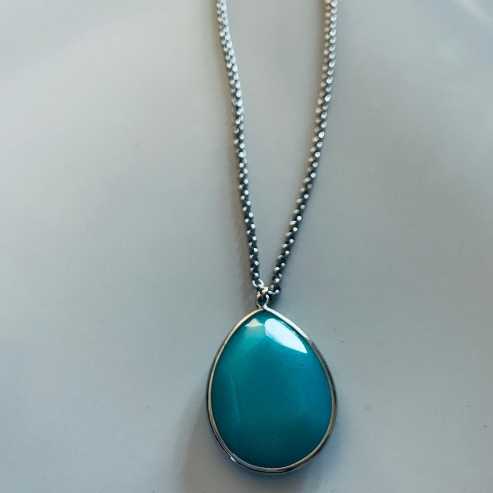 Fossil Necklace | Turquoise Pendant Necklace